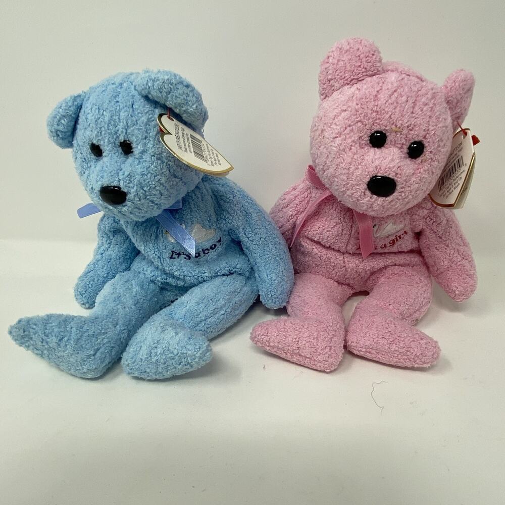 Ty Beanie Baby Babies 10th Gen Baby Boy Baby Girl Set 8.5" Authentic